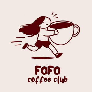 The FOFO coffee club running girl